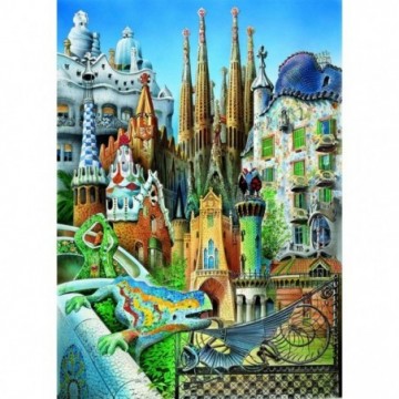 Collage Gaudi. Miniatura...