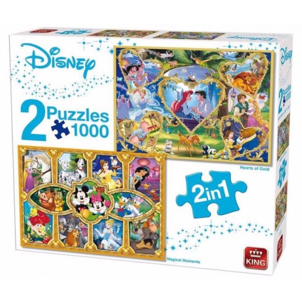 DISNEY 1000 PEZZI 2 in 1 Puzzle Princess MICKEY MINNIE COLLECTION