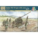 Italian 90/53 gun with crew...